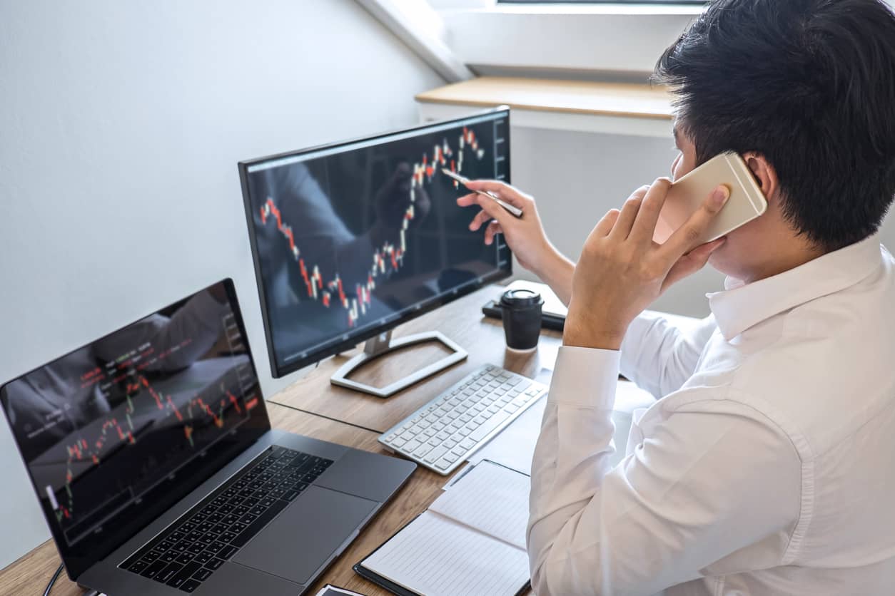 man working on a digital transformation strategy