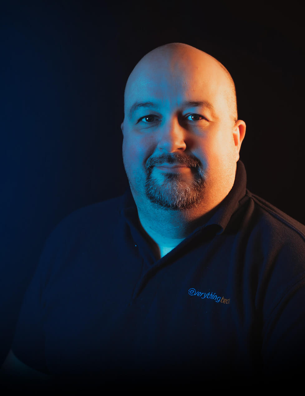 everything tech hero image of staff member for cyber security mobile