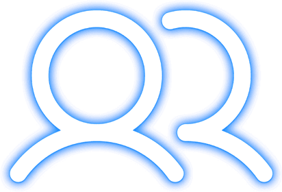 everything tech blue neon leadership icon