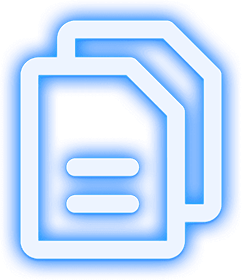 everything tech blue neon resources icon
