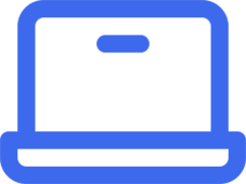 laptop support blue icon