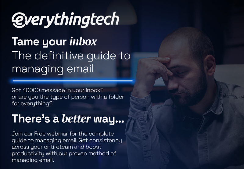 everything tech tame your inbox webinar graphic